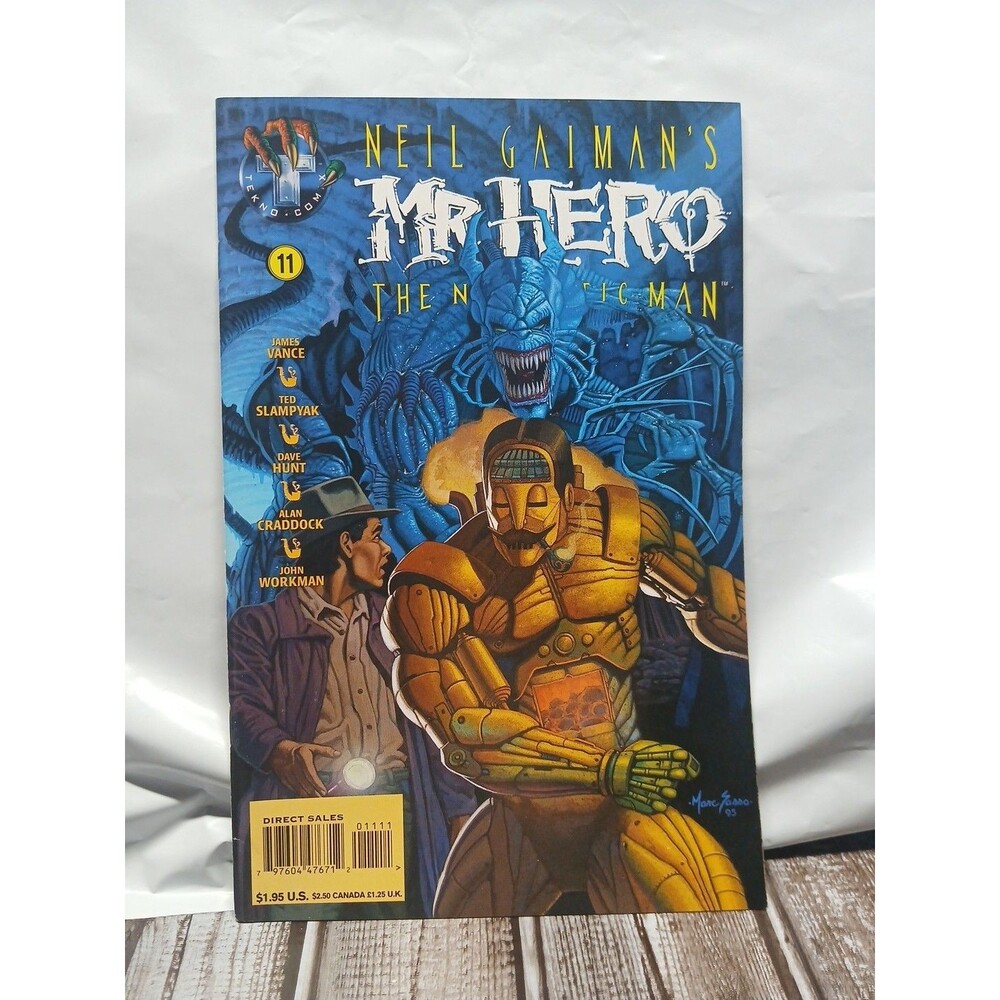 Neil Gaiman's Mr Hero Newmatic Man #11 NM 1st print Tekno James Vance